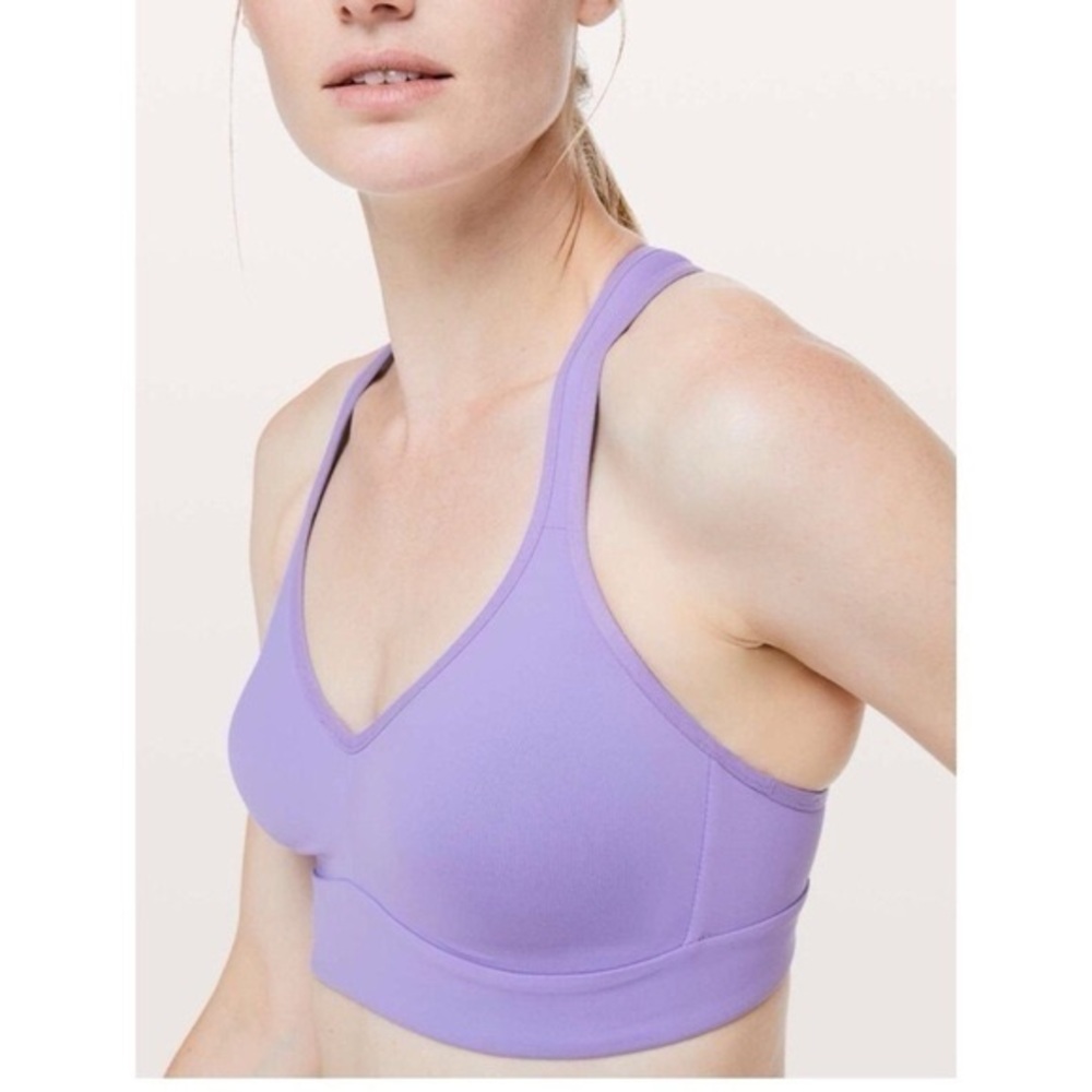 Lululemon Speed Up Racerback Bra in Lilac Purple